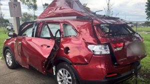 SUV Carrying bbq grill explodes in florida