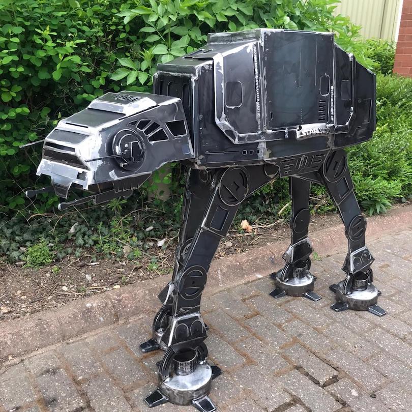 Welded Steel AT-AT Walker BBQ Grill_3